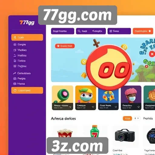 Interface do usuário do 77gg.com promove fácil navegação